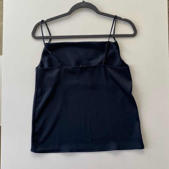 RO&DE NAVY Satin Formal Tank Top from Anthropologie. Sz XS. Excellent condition! - Picture 3 of 5